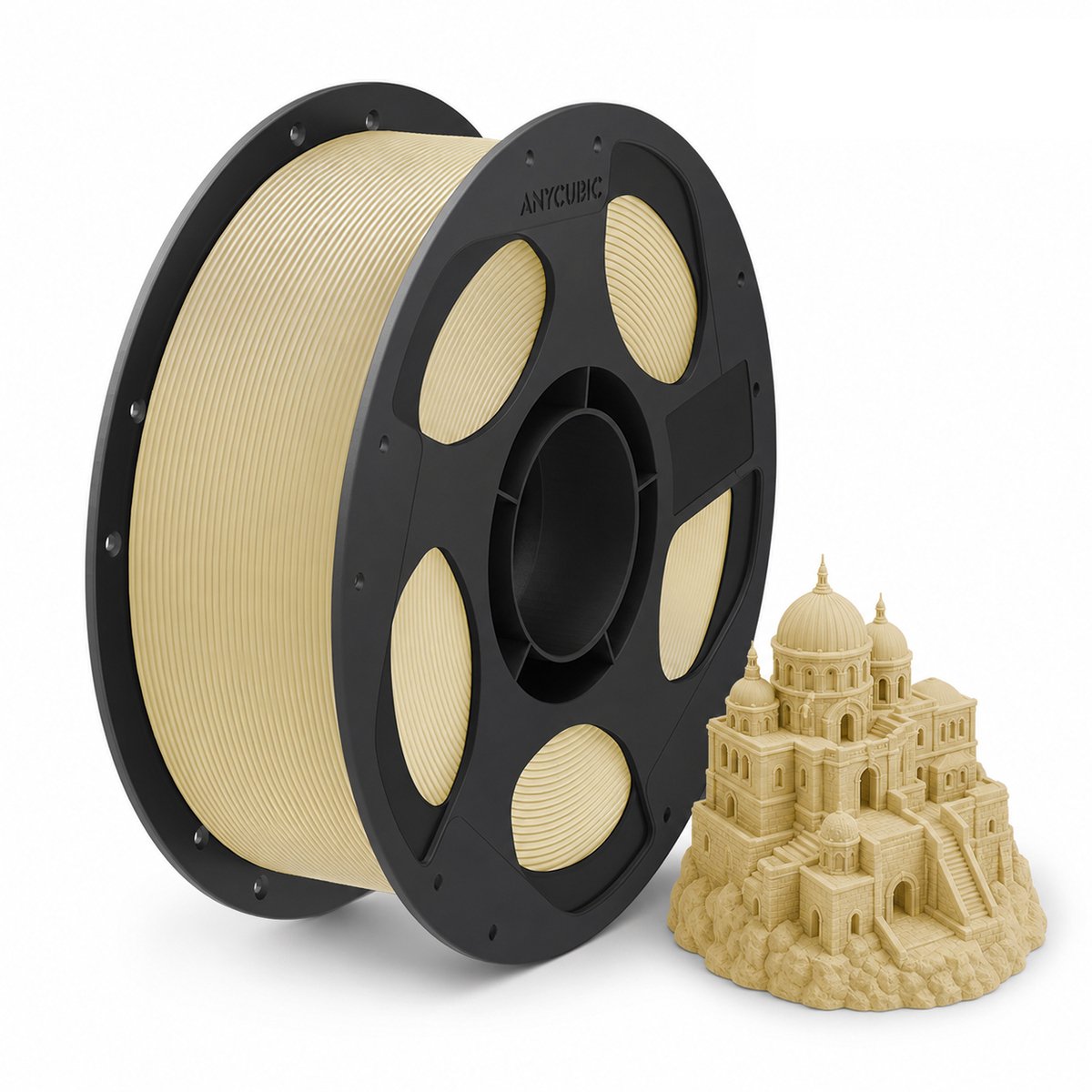 PLA Filament Beige 1KG (Incl. Spoel) 1.75mm – Hoge Precisie – Snelle Levering – Morgen in Huis