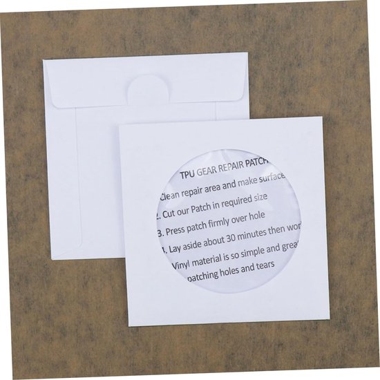Reparatielabels - Plakstrips Banden - Watersport Reparatie - Zelfklevend Waterdicht - 7 x 7 cm - Transparant — afbeelding 3