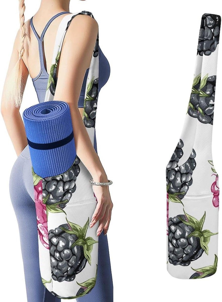Yoga Mat Tas - Draagtas Gym - Yoga Accessoires Vervoeren - Brede Riem - 50x40x18cm - Wit