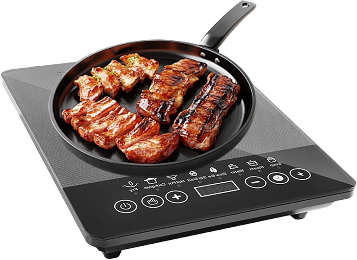 Inductie Kookplaat - Elektrisch Fornuis - Koken Thuis - Dubbele Spanning Aanpassing - 40B x 30D cm - Grijs