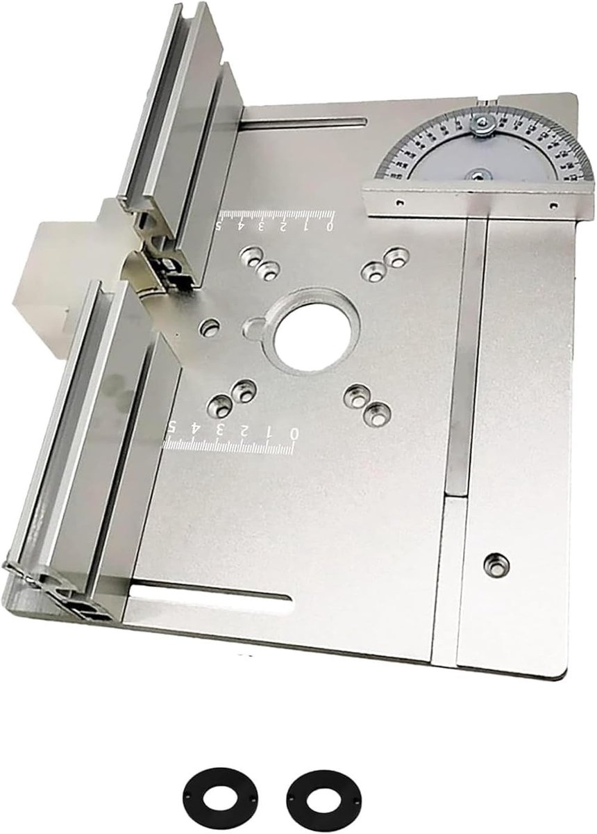 Set van 3 Aluminium Inlay Platen voor Freestafel, Ideaal voor Routeren, Precisie en Krachtige Bevestiging