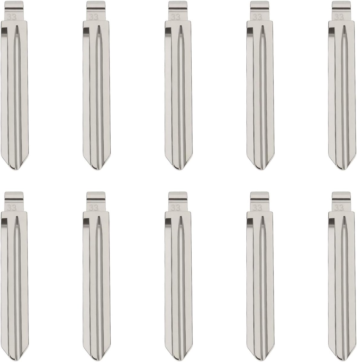 SnelShoppen - 10 Stuks Auto Sleutelhanger Lege Sleutelblanks HY15 Geschikt voor Hyundai Elantra, Kia Forte en Meer