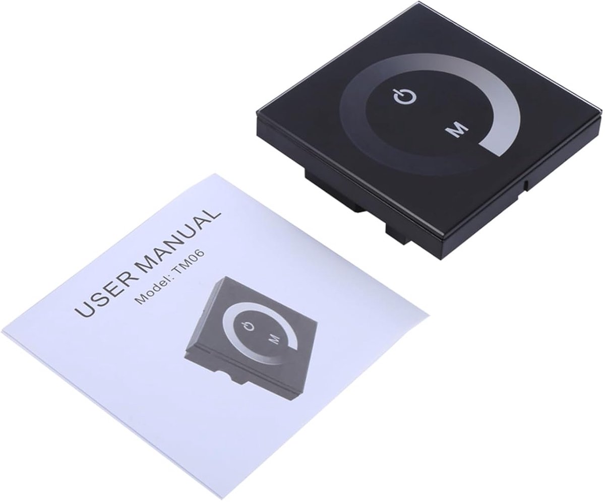 SnelShoppen - Dimmer Schakelaar voor LED Verlichting Strips Lampen Met Touch Paneel Controller DC 12V-24V, 10-niveau Helderheidsinstelling, Zwart