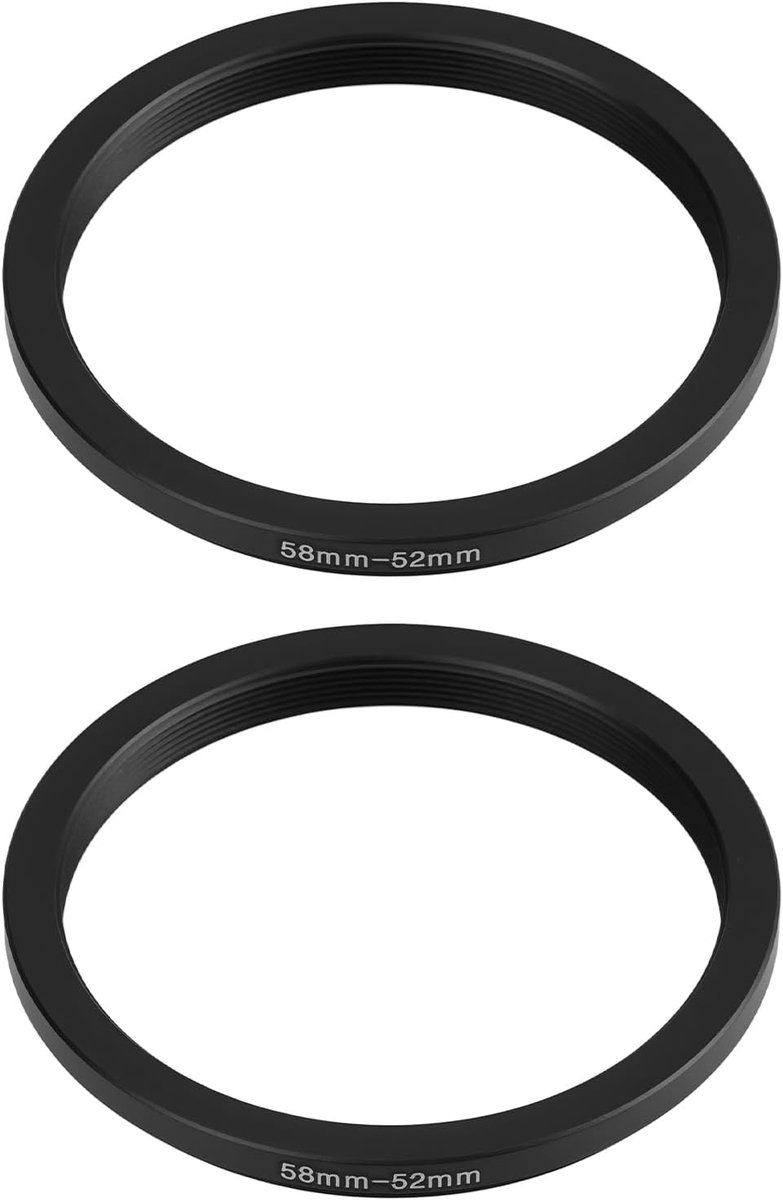 Camera Lens Step-Down Ring 58mm naar 52mm - Aluminium - Compatibiliteit met filters - Geschikt voor SLR camera's - ShopVlot