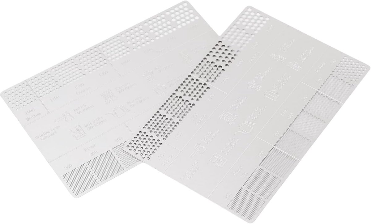 SnelShoppen - Cuifati Koffie Maatschaal en Grind Referentie Ruler, 200-1700 Micron, Roestvrij Staal, Eenvoudig Schoonmaken, Voor Thuis Koffiezetten