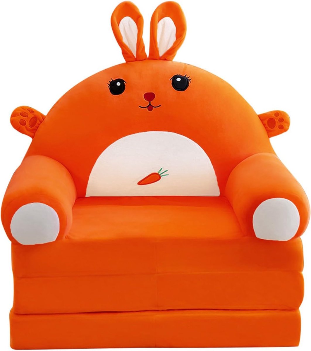 SnelShoppen - Kids Sofa Cover voor Jongens en Meisjes, 2 in 1 Zachte Sofa Hoes, Omgevormd Hoog Stoeltje naar Relaxstoel, Schattige Ontwerpen voor Spee