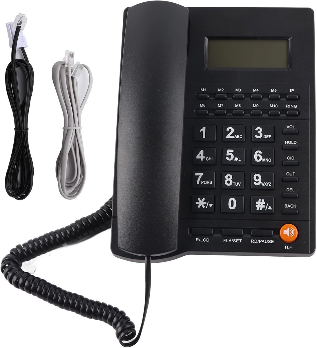 SnelShoppen - Garsent Bedrade Telefoon, Desktop Vastetoestel met Grote Knoppen, Belvolume Controle, Achtergrondverlichting, Nummer Terugbel Functie vo