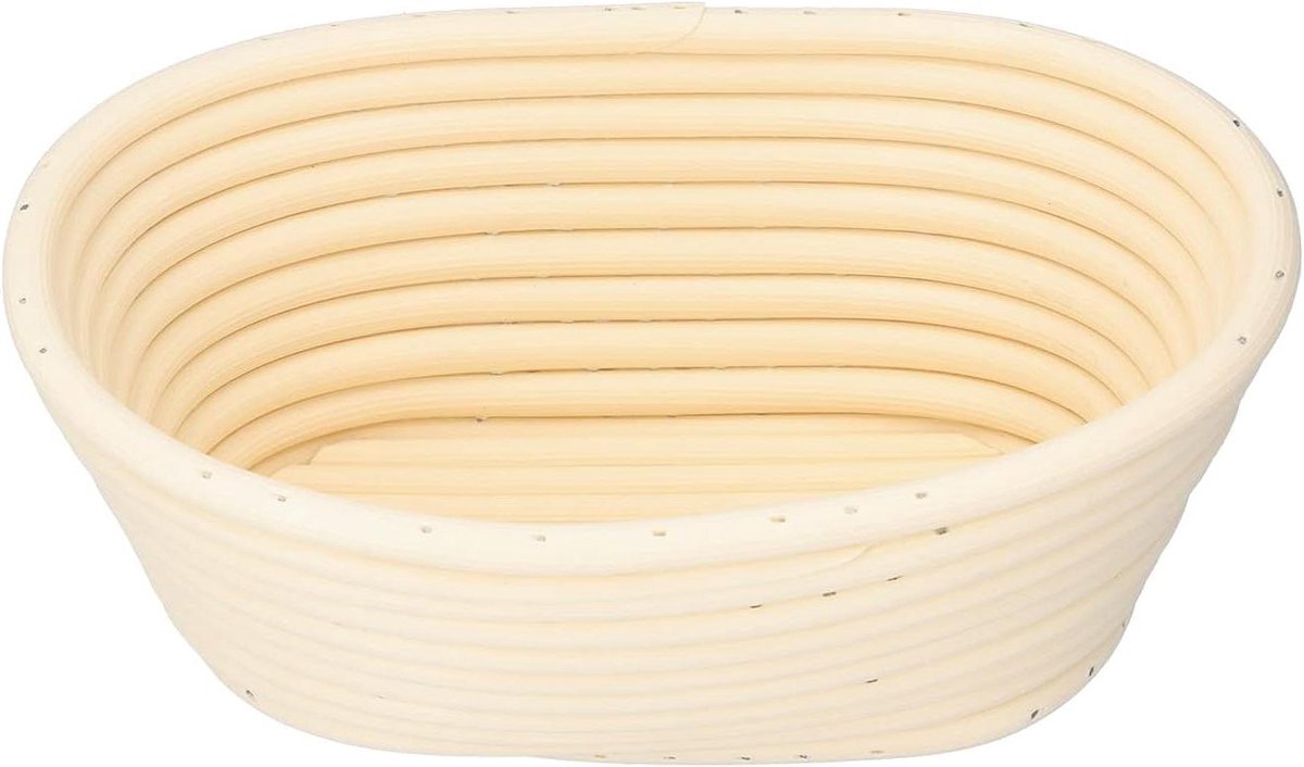 Broodfermentatiemandenset - Rijsmand Zuurdesem - Brood Bakken - Uniek Vormontwerp - 21x14x8cm - Off-white