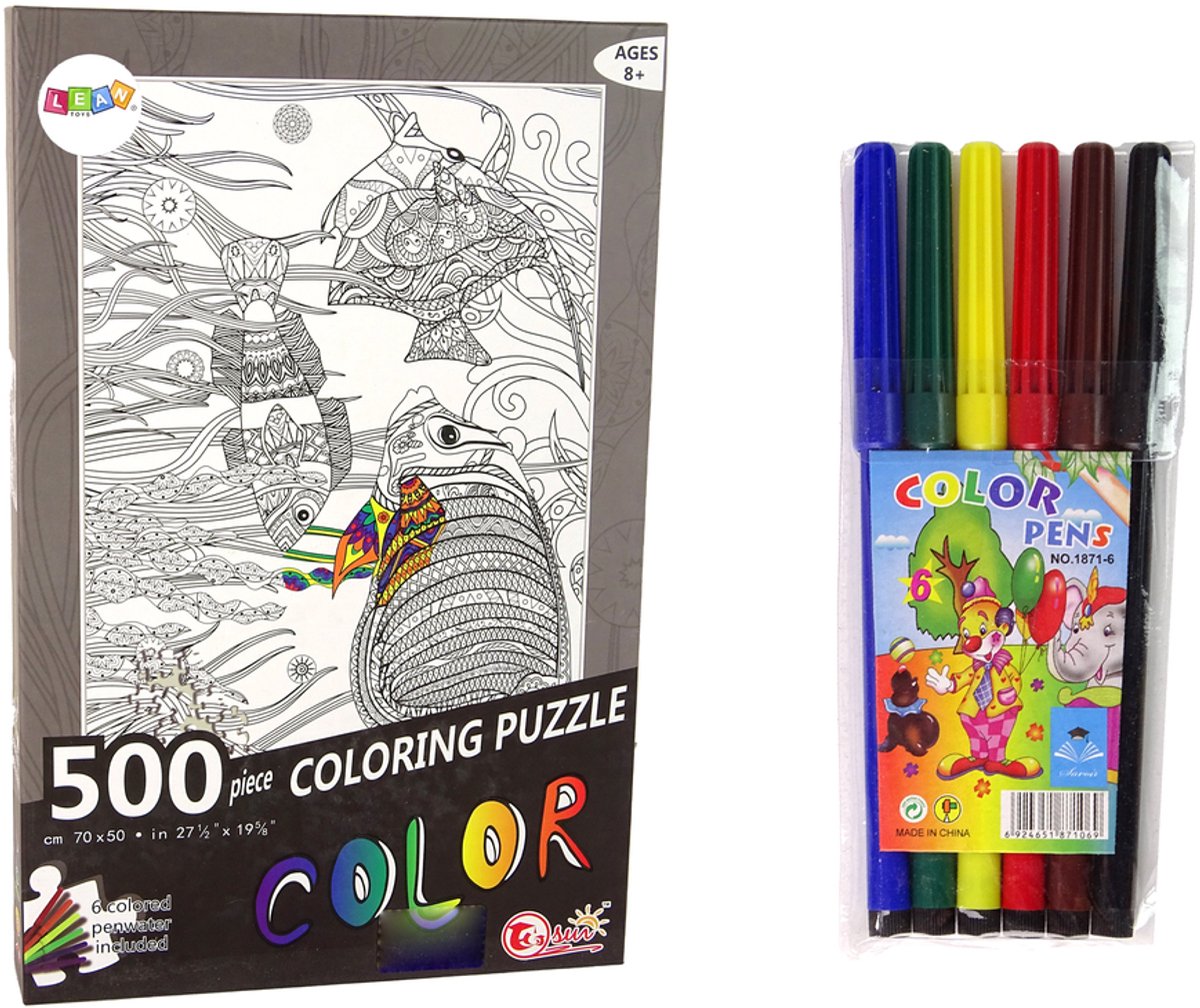 Puzzle 500 do kolorowania Ocean - Puzzel 500 om in te kleuren Oceaan