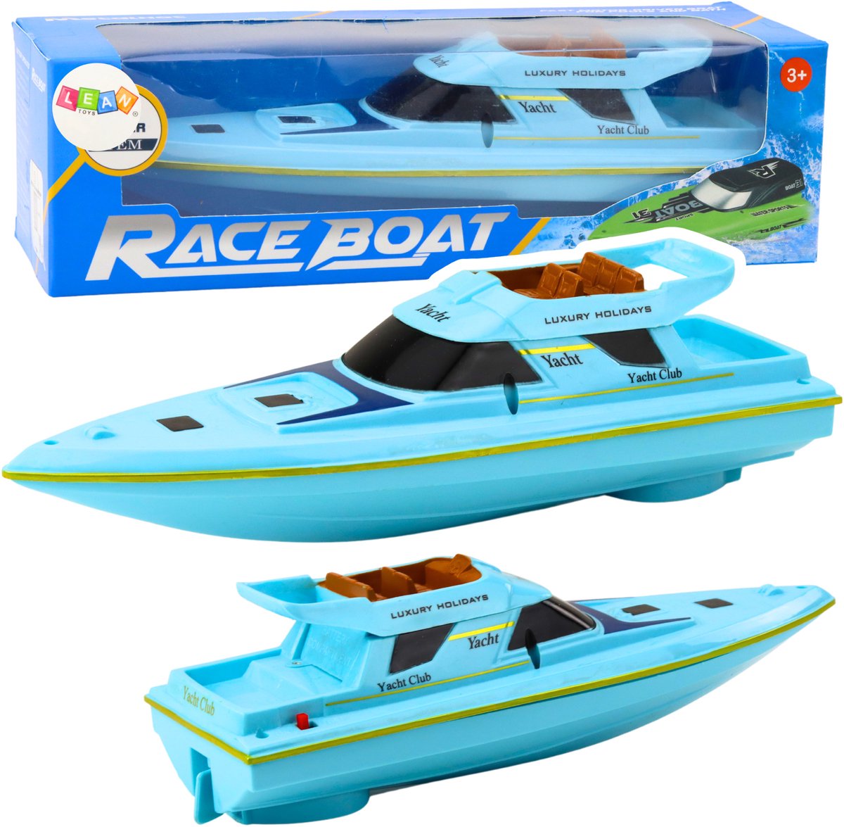 Speelgoed Speedboot "Race Boat" – Blauwe Luxe Motorboot voor Kinderen vanaf 3 Jaar