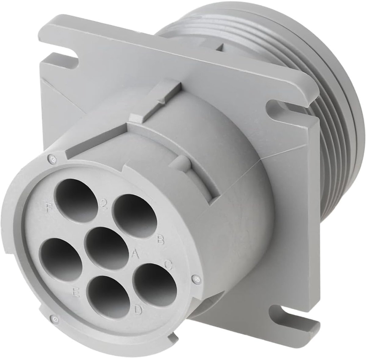 SnelShoppen - 6Pin Vrouwelijke Connector Behuizing HD10-6-96P Muur Mount Houder voor Industriële Controle, Voertuigen, Bouwmachines, Waterdicht, Buite