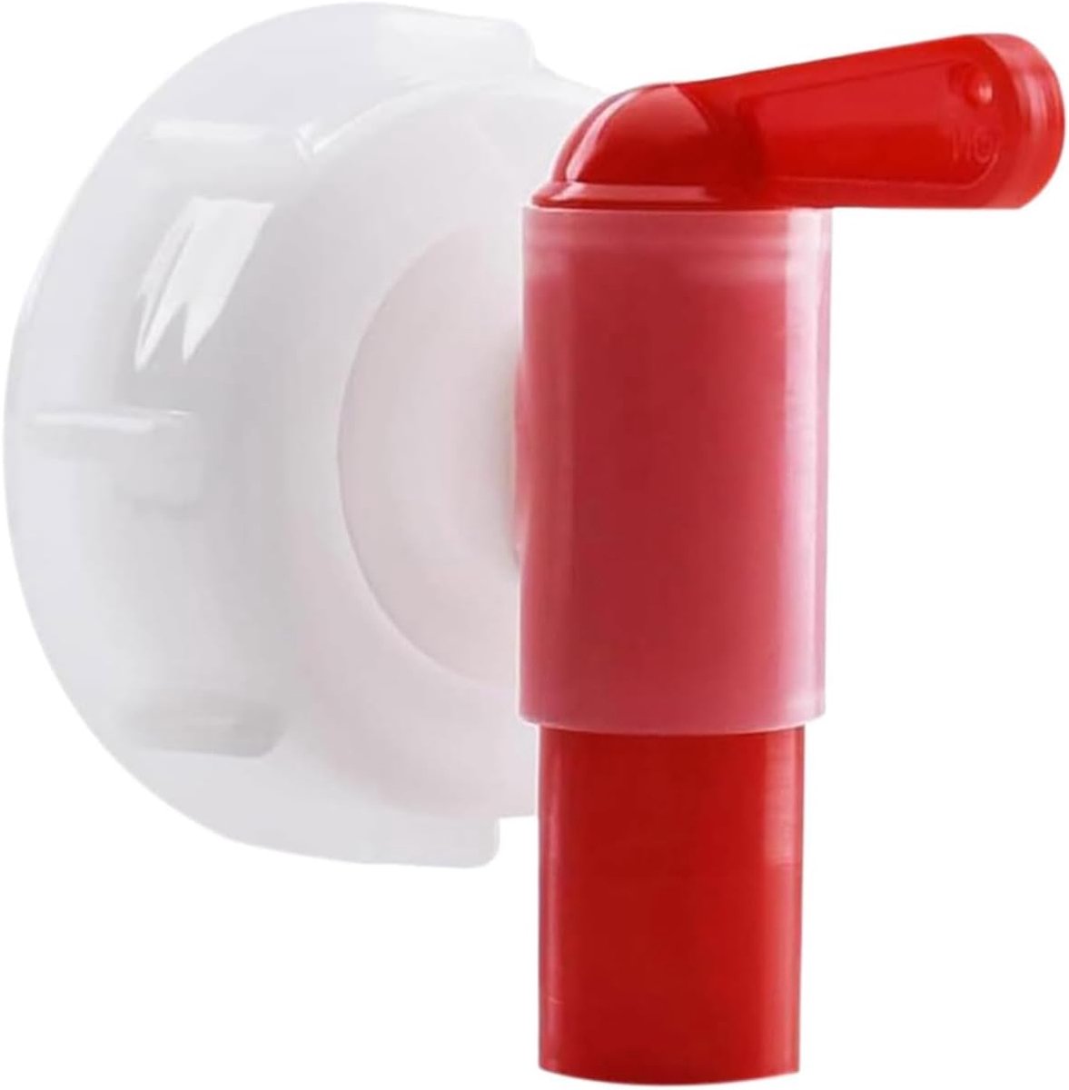SnelShoppen - Drain tap DIN61 - Doserende kraan voor 15-60 liter jerrycan - Robuuste witte-rode dispenser voor feesten, camping en tuin