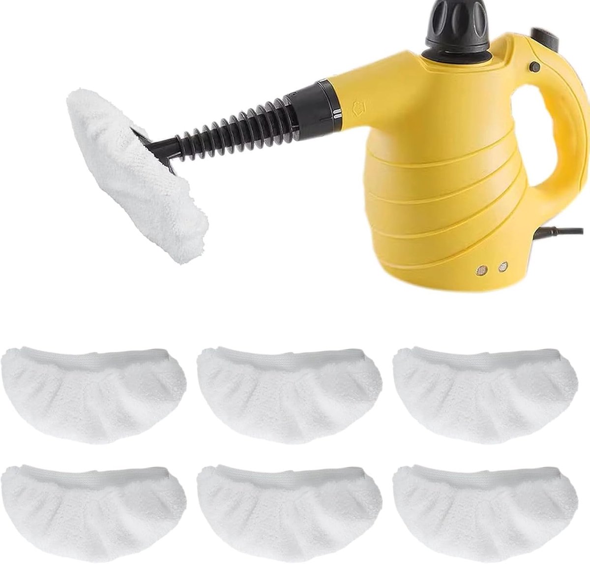 Stoomreiniger accessoires 6 stuks - universele microvezeldoeken - herbruikbaar - veelzijdige reiniging - ShopVlot