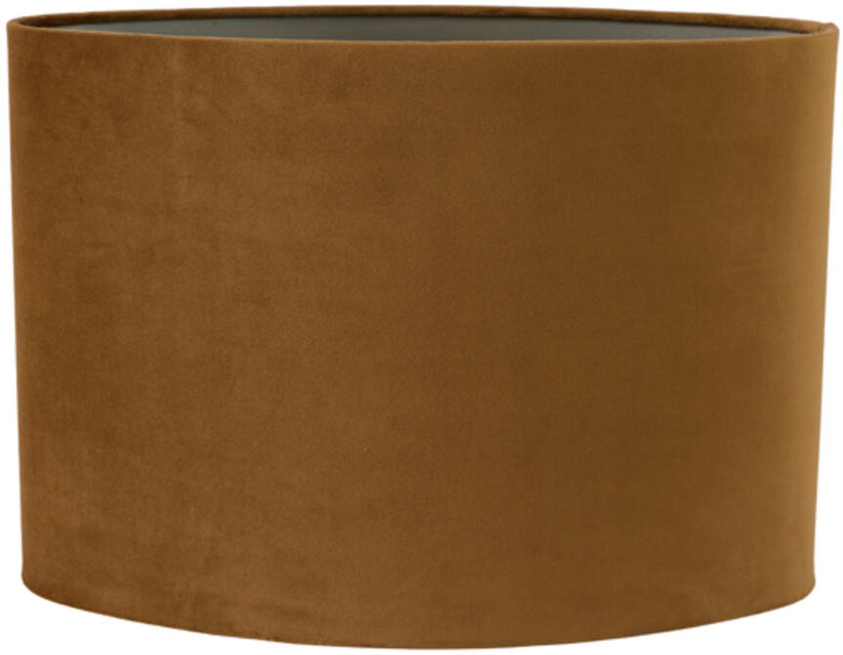 Light&living Kap ovaal recht smal 45-21-32 cm VELOURS cognac