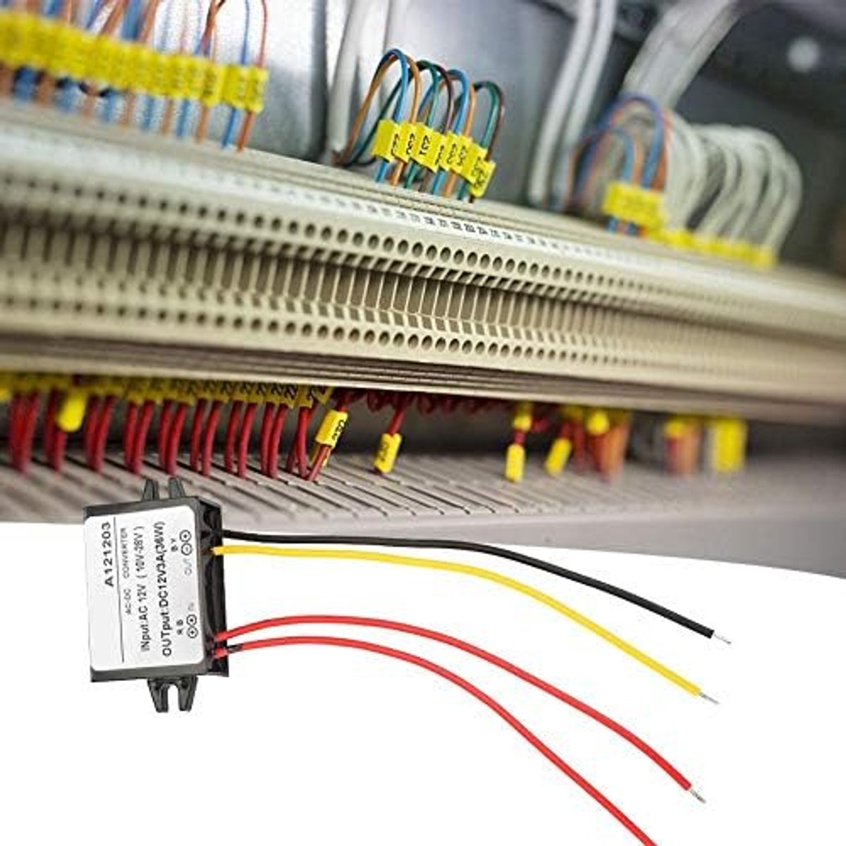 SnelShoppen - Step-down Voedingsadapter AC 10-28V naar DC 12V Converter 3A - Waterdicht, Stabiele Prestaties, IP67 - Voor Diverse Werkomgevingen