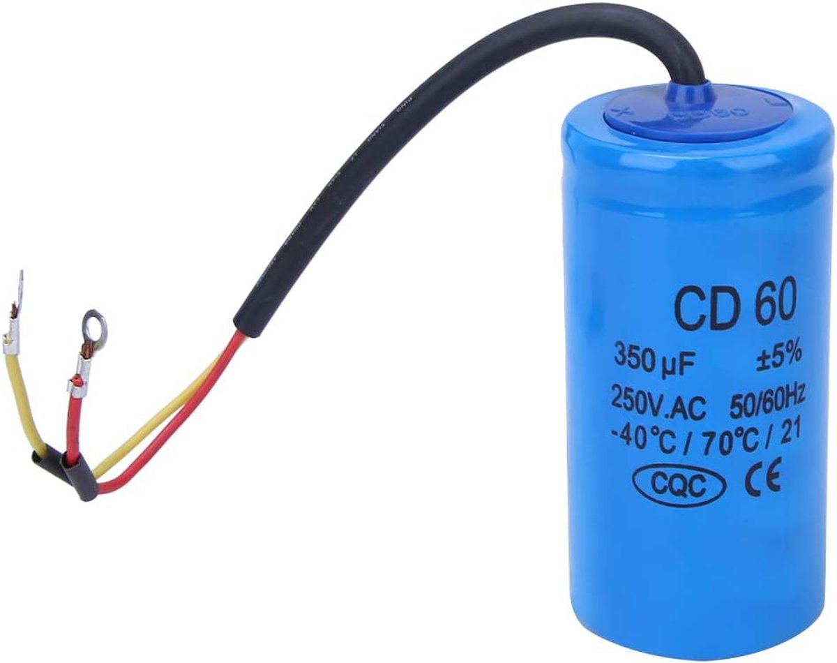 SnelShoppen - CD60 Startcondensator 250V AC 350uf Motor Startcapaciteit met Explosiebestendig Ontwerp voor Koelkast, Airco, Waterpomp en Huishoudelijk