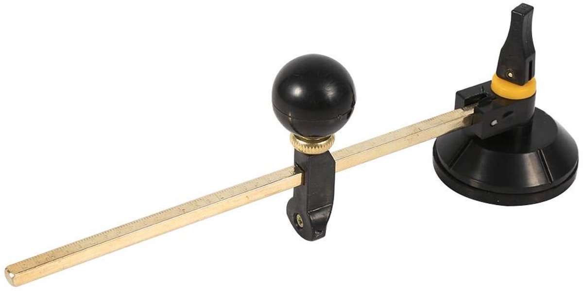 SnelShoppen - Verstelbare Cirkel Snijder met Suction Cup en Duidelijke Schaal - 40 cm Max. Ronde Diameter - Hoogwaardige Rubber en Aluminium - Perfect