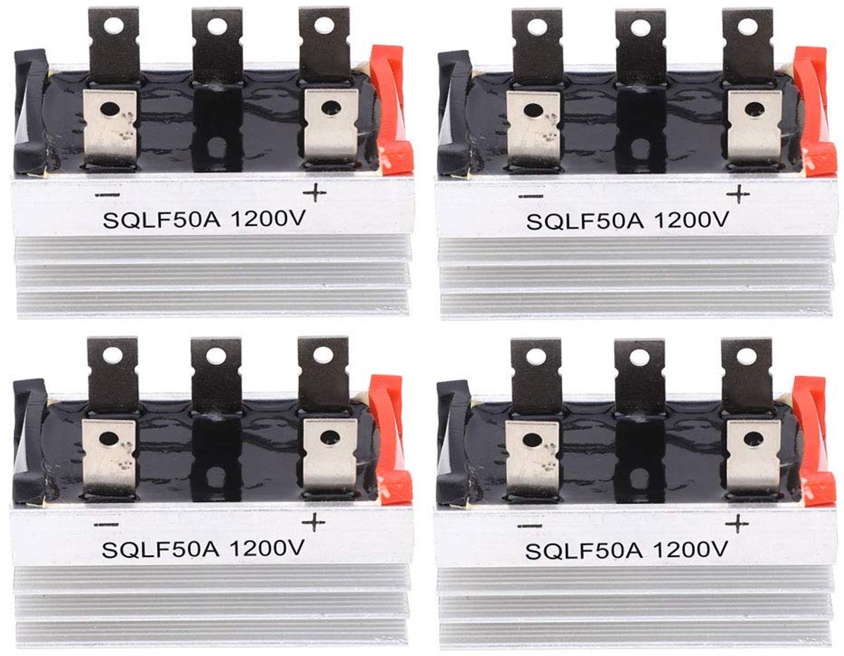 SnelShoppen - Driefasige Correctiemodule SQLF50A met Koellichaam - 1200 V, 50 A, Maximale Ontwateringsspanning 200-1600 V, Ideaal voor Lasinstallaties