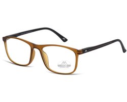 Montana Eyewear leesbril HMR49A +1.00 Bruin Zwart Rechthoekig