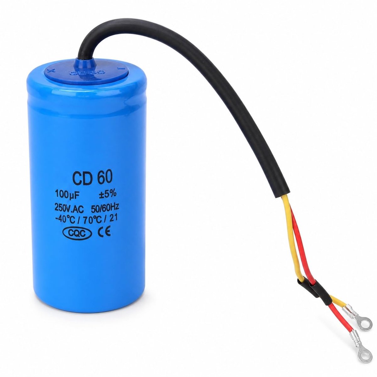 SnelShoppen - CD60 Motor Capacitor 250V 100uf Voor Koelkasten, Airconditioners, AC Motoren, Waterpompen, Generatoren, Wasmachines en Huishoudelijke Ap