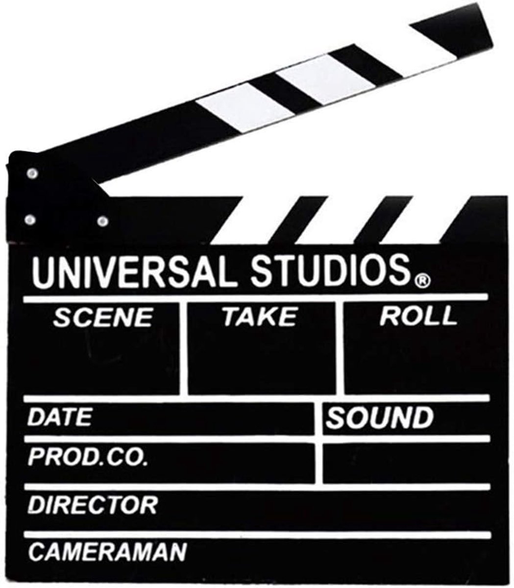 SnelShoppen - Professionele Filmmaker Klapbord 20x20 cm - Zwart - Houten Rekwisieten voor Filmproductie en Decoratie - Ideaal voor Video's en Fotograf