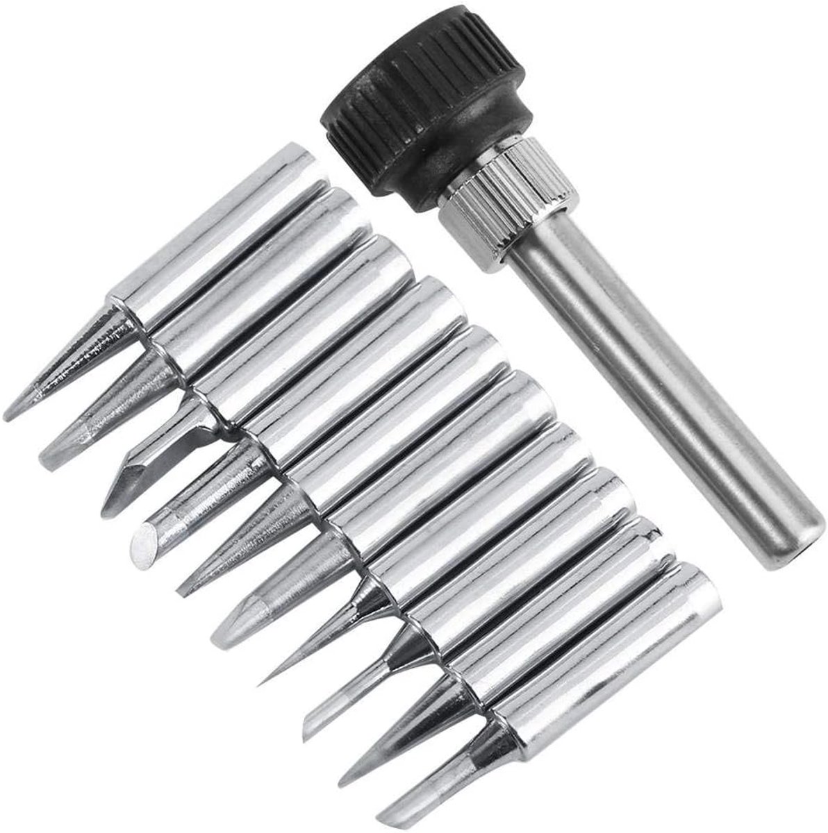 SnelShoppen - 900M-T Serie Gelakte Koper Loodvrije Loodpunttips voor Loodjesstation - Diverse Vormen I, B, K, 1.2D, 1.6D, 2.4D, 3.2D, 2C, 3C, 4C - 10