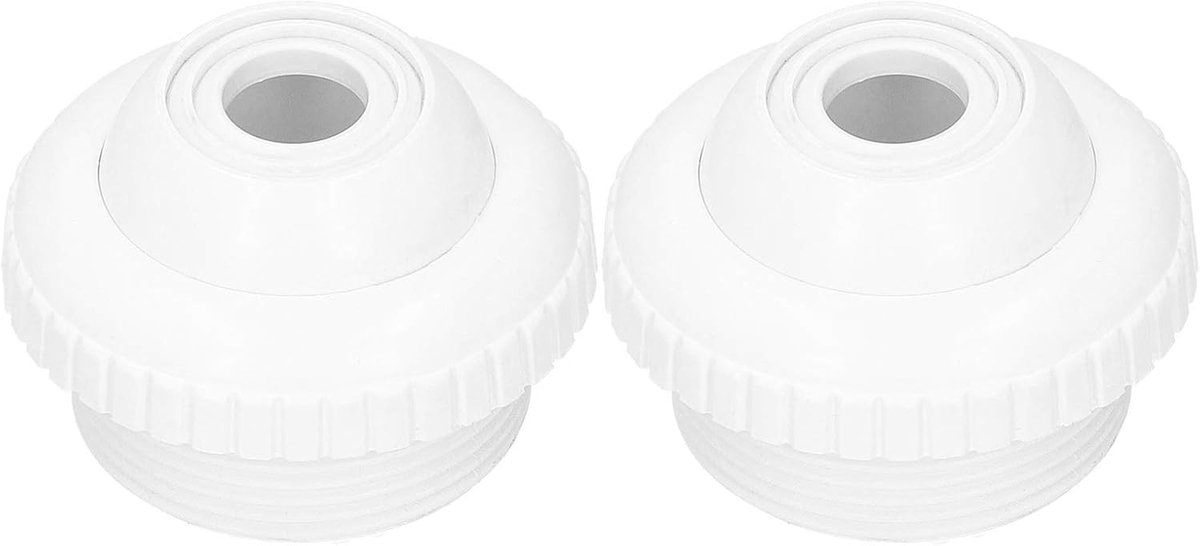 SnelShoppen - 2-Pack Pool Inlaat Jet met Richtingscontrole, Wit, Hydrostream Retour Fitting, 1-1/2 Inch Mannelijke Schroefdraad, Perfect voor Zwembade