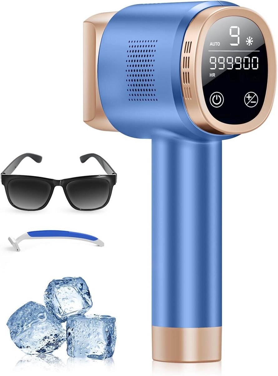 Epilator met Pulslicht en IJskoelfunctie - Wit - Voor Gezicht, Oksels, Bikini en Lichaam
