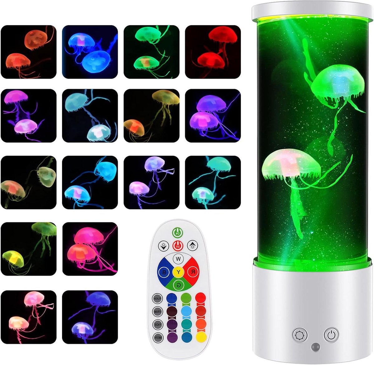 Decoratieve Lamp - Aquarium Sfeer - Ontspanning Thuis - 17 Kleuren Wisselend - 580 Gram - Wit