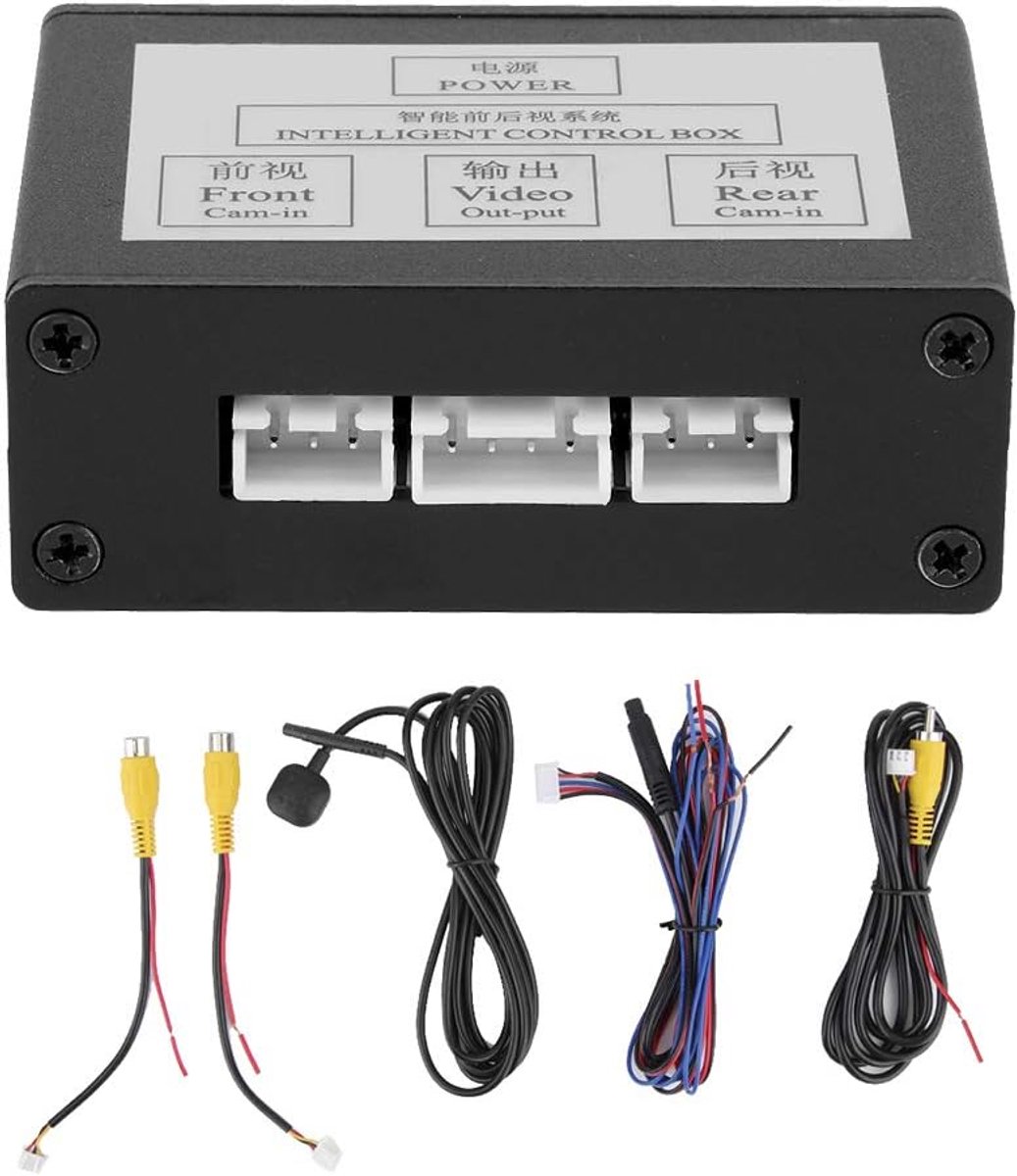 SnelShoppen - Slimme Parkeer Camera Converter Switcher Voor Achteruit Kijk Video Schakelaar Controle Box Adapter Video Converter