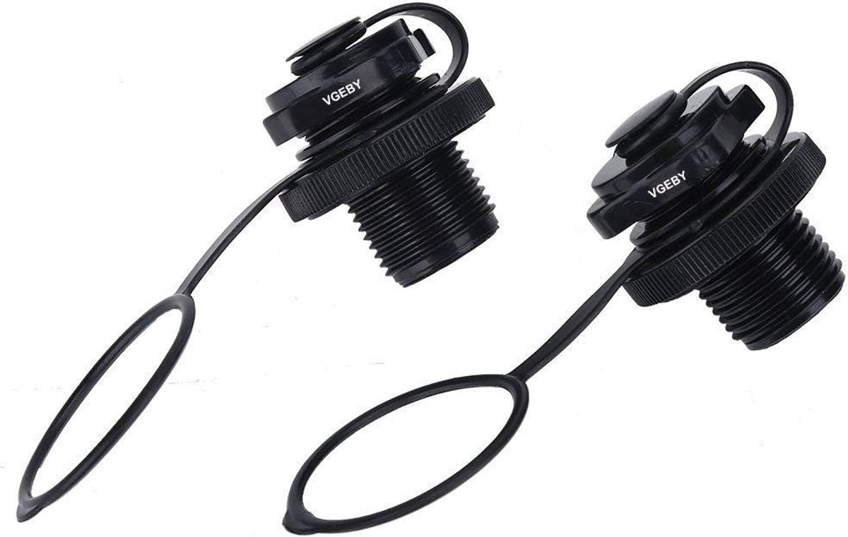 SnelShoppen - 2Pcs Opblaasboot Spiral Luchtpluggen Eenrichtingsventiel Vervangingsschroef Voor Opblaasbare Raft Boot Kayak Water Sport