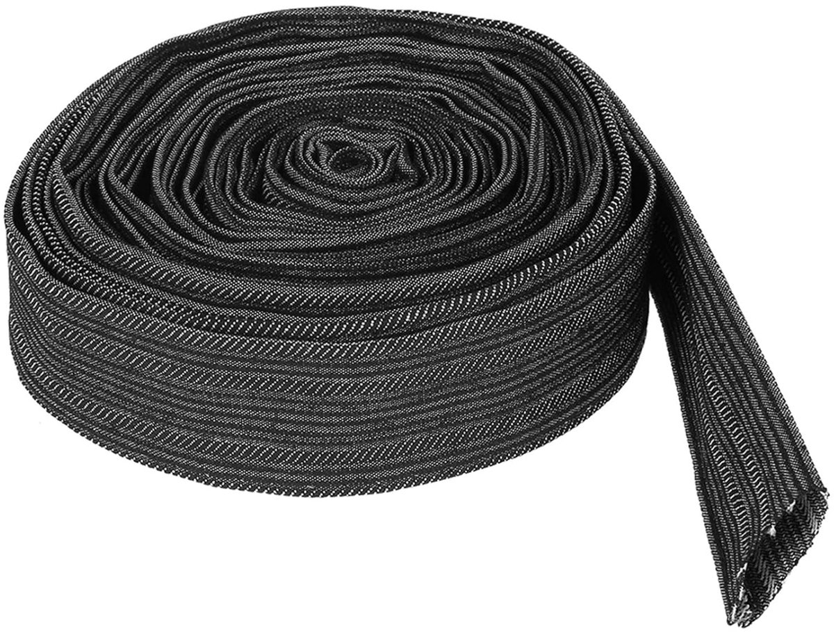SnelShoppen - 7.5m Denim Beschermhoes voor Lasmachine Kabel - Slijtvast en Vlamvertragend - Flexibele Slangbescherming voor Hydraulische Slangen - Ide
