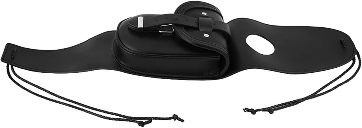 SnelShoppen - Motorfiets Brandstoftank Tas, Leren Behuizing met Stiksel, Verstelbare Riem met Extra Bevestigingsgesp voor Sportster XL 883 1200 Motorf