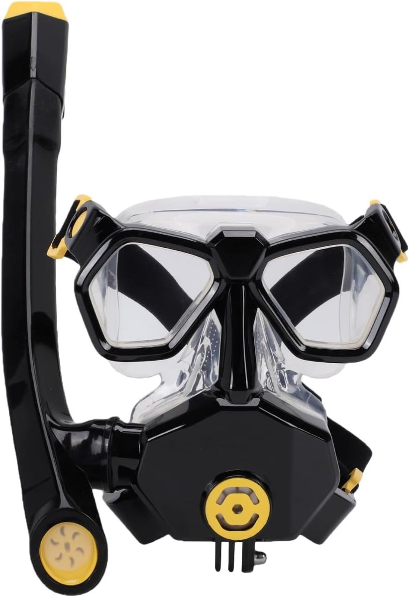 SnelShoppen - Snorkelset met Snorkel en Duikbril, Anti-Fog Duikmasker met 180° Panorama Gezichtsveld, 3-Kanaals Premium Droog Snorkel voor Duiken en Z