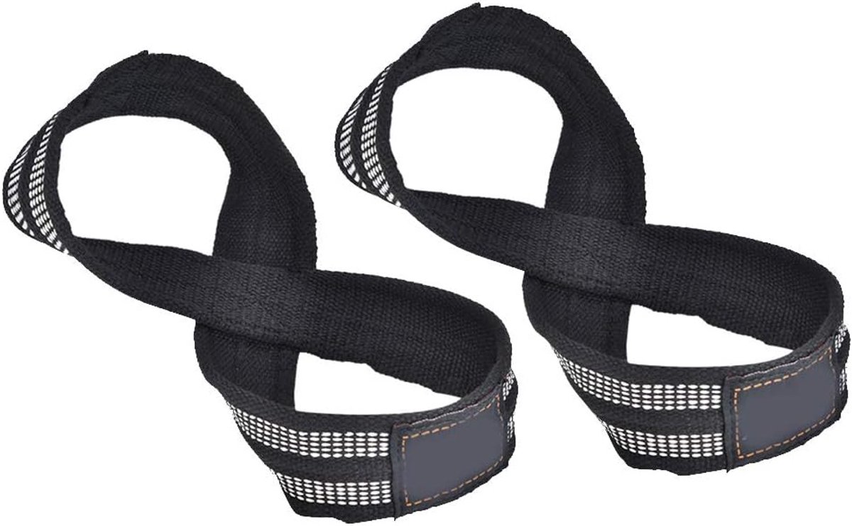 SnelShoppen - Lifting Straps voor Deadlifts - Figure 8 Lifting Bands met Comfortabele Grip - Nylon en Rubber - Ideaal voor Powerlifting, Bodybuilding