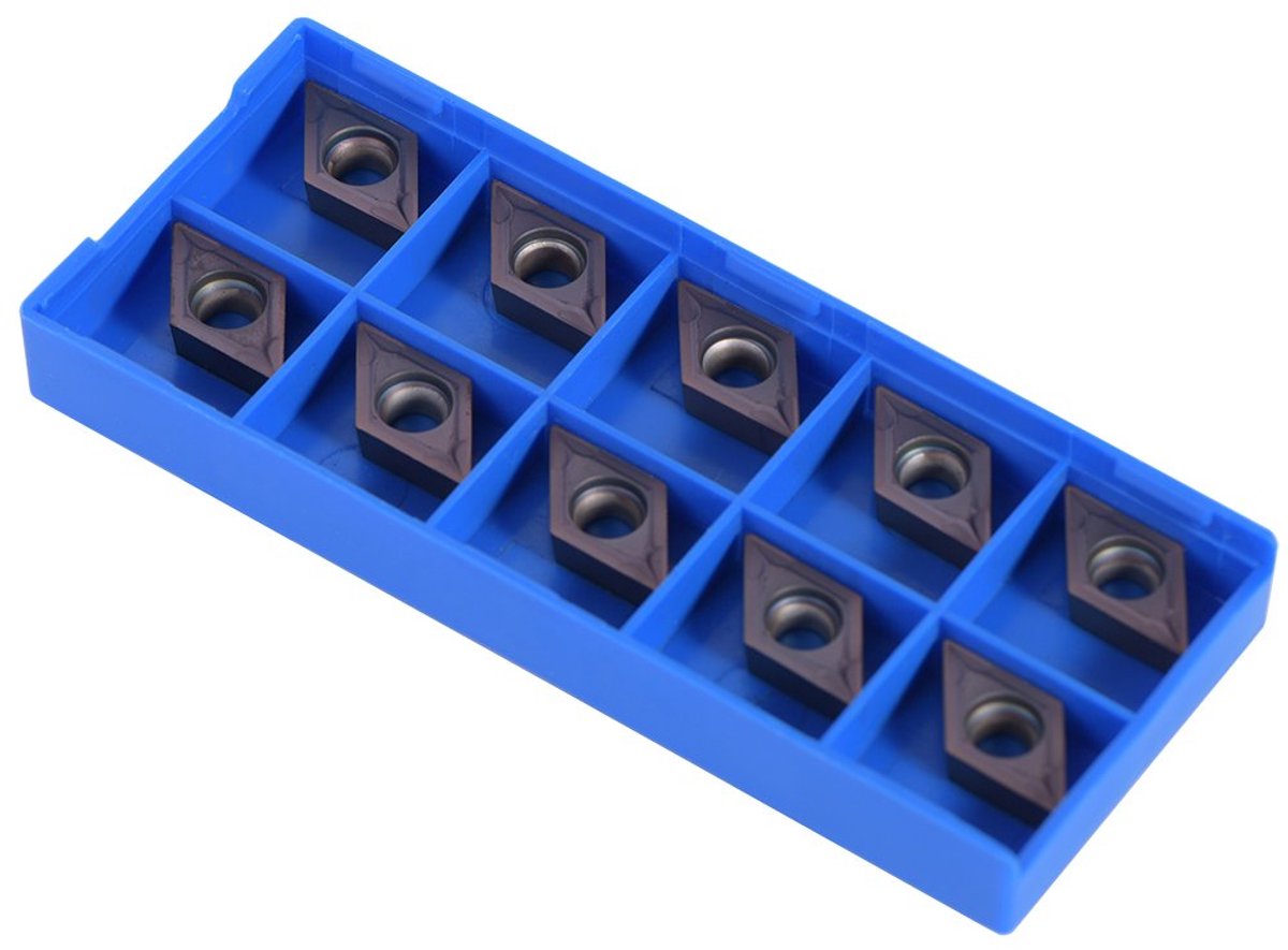 SnelShoppen - Box met 10 stuks CNC Rotating Inserts Carbide Diamantvorm DCMT11T304 VP15TF Draai Gereedschap voor Finishing van Staal voor Draaibanken