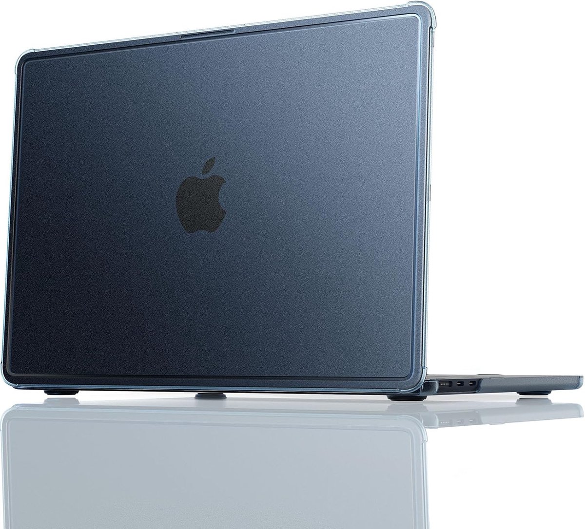 SnelShoppen - MacBook Air 13 inch M5 M4 M3 M2 Hard Shell Bescherming Case Cover, Frost | Midnight, 100% Kleurmatch, Edge Protection, Compatibel met 20