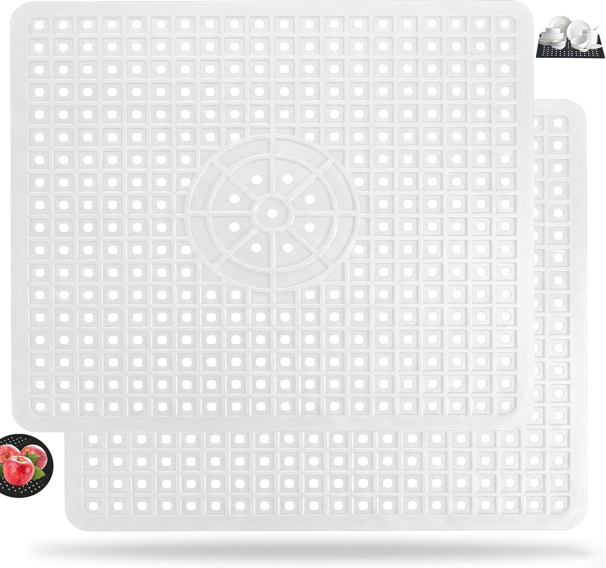 2 Pcs Rubber Sink Inlay, Sink Mat Sink Mat Sink Mat Sink Mat for Sink Inlay Matte for Sink Protection Spray Guard Sink - ShopVlot