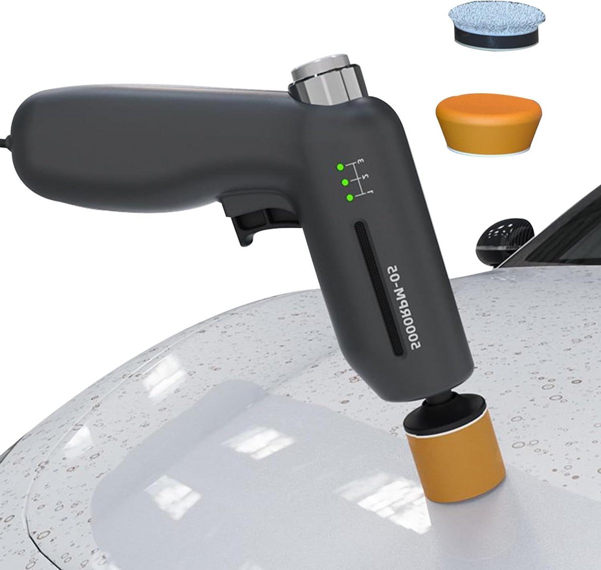 Mini Polijstmachine - Autowasser Polijstapparaat - Lak Herstellen - Ergonomische Antislip Grip - 13.4 x 14.6 cm - Zwart