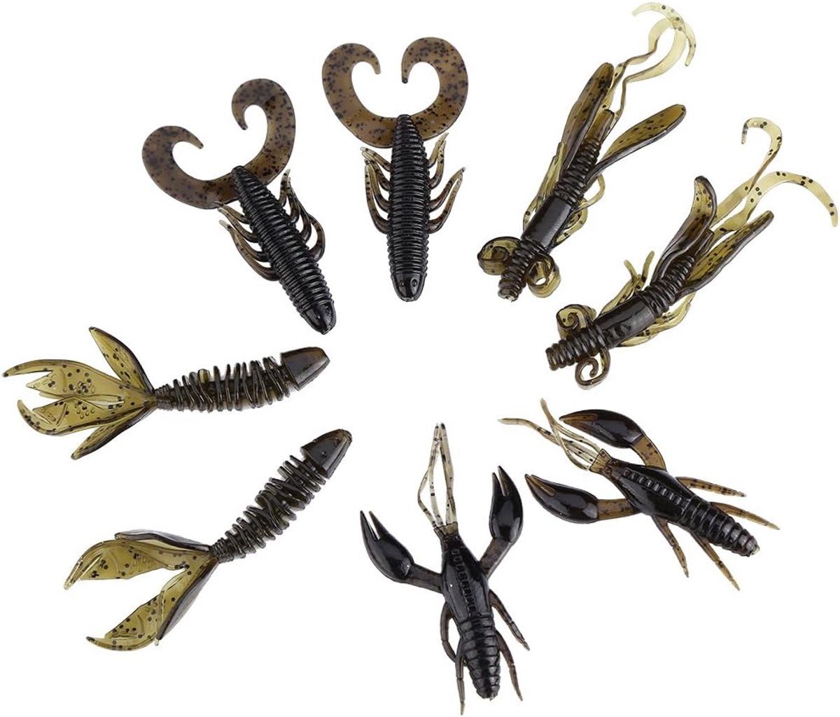 SnelShoppen - Vissimulator Soft Garnaal, 25 Stuks 3 Kleuren Siliconen Zachte Worm, Zeevis Lures Hengelsport Aas Jig Wobbler voor Zoetwater Zoutwater B