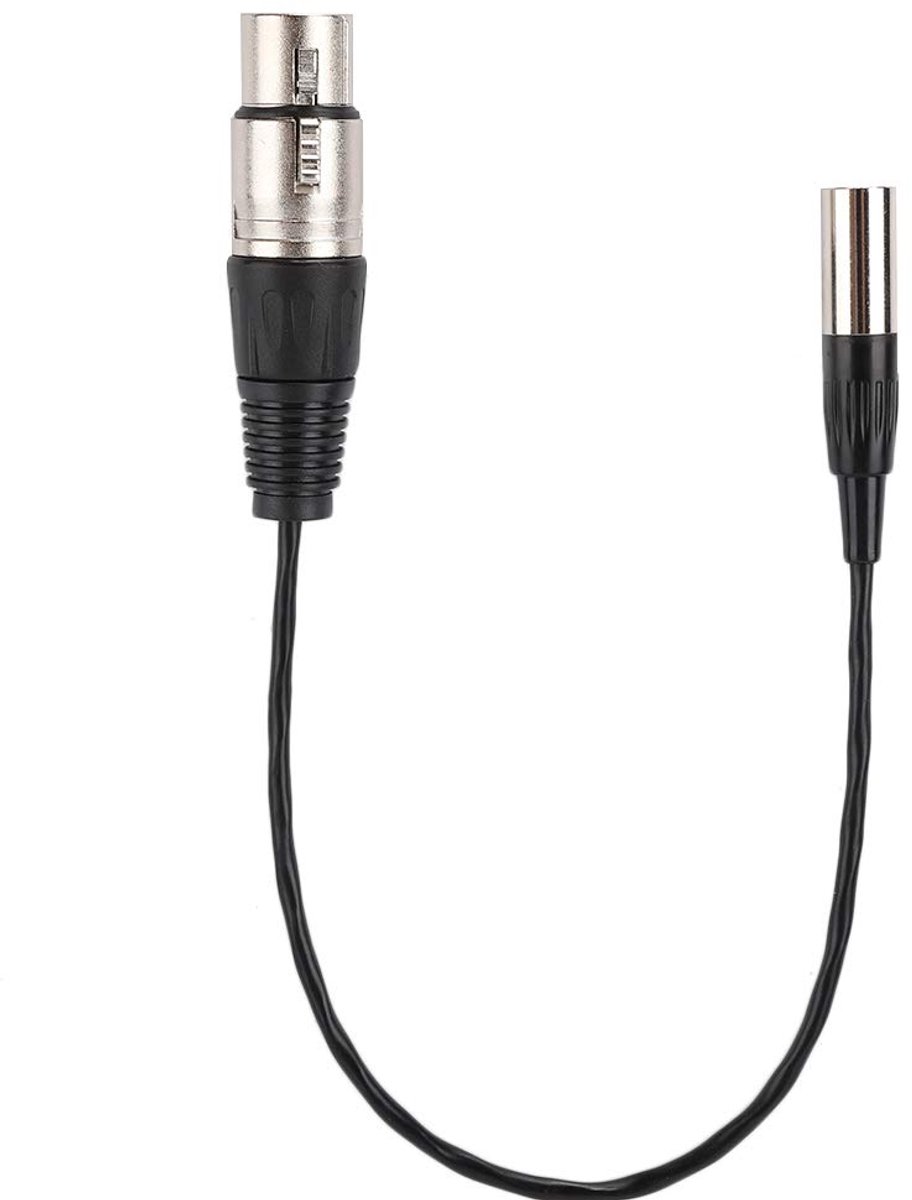 SnelShoppen - Mini XLR Mannelijk naar XLR Vrouwelijk Audiokabel 30 Cm - Zinklegering - Verchroomde Koppeling - Goud Geplatede Pinnen - Geïsoleerd met