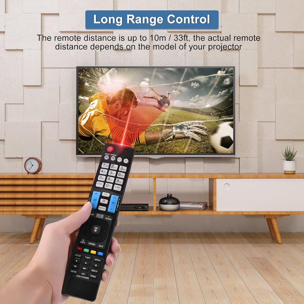 SnelShoppen - Smart TV Afstandsbediening met Universele Pointer voor LG 42Lb650B - Compacte en Gebruiksvriendelijke TV Controller - Vervangende Afstan