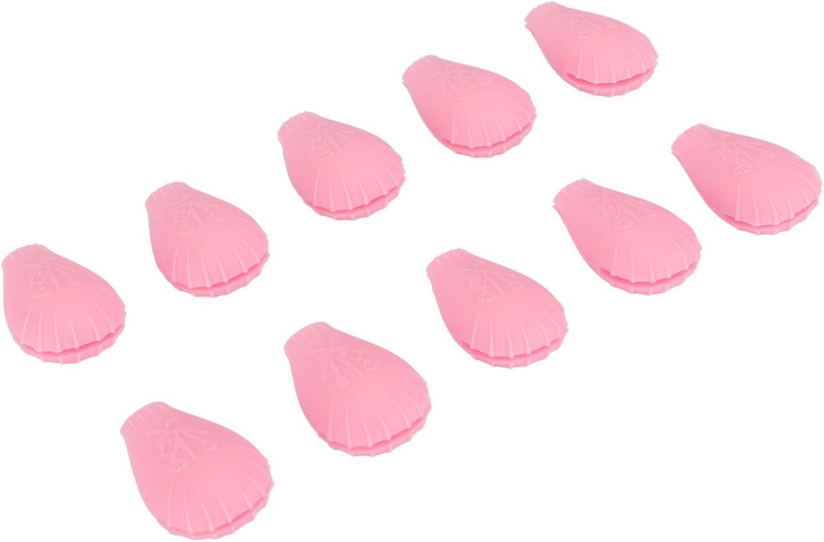 SnelShoppen - Makeup Penseel Covers, 10 Stuks Roze Siliconen Makeup Penseel Beschermers voor Reizen, Zachte Stofdichte Bescherming, Flexibele en Ruimt