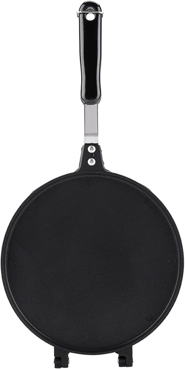 Wafelkegelmaker - Zwart - 43,5 x 22 cm - Aluminiumlegering met Antiaanbaklaag - Voor Thuisgebruik en Restaurants
