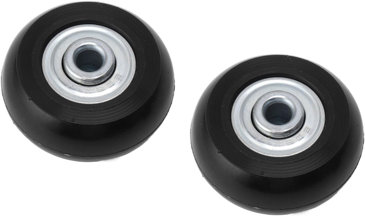 SnelShoppen - Vervangingsset voor Koffers met Geluidsarme PU Rubber Wielen (45mm x 18mm) - Stabiele Beweging, Slijtvast, Ideaal voor Reisbagage