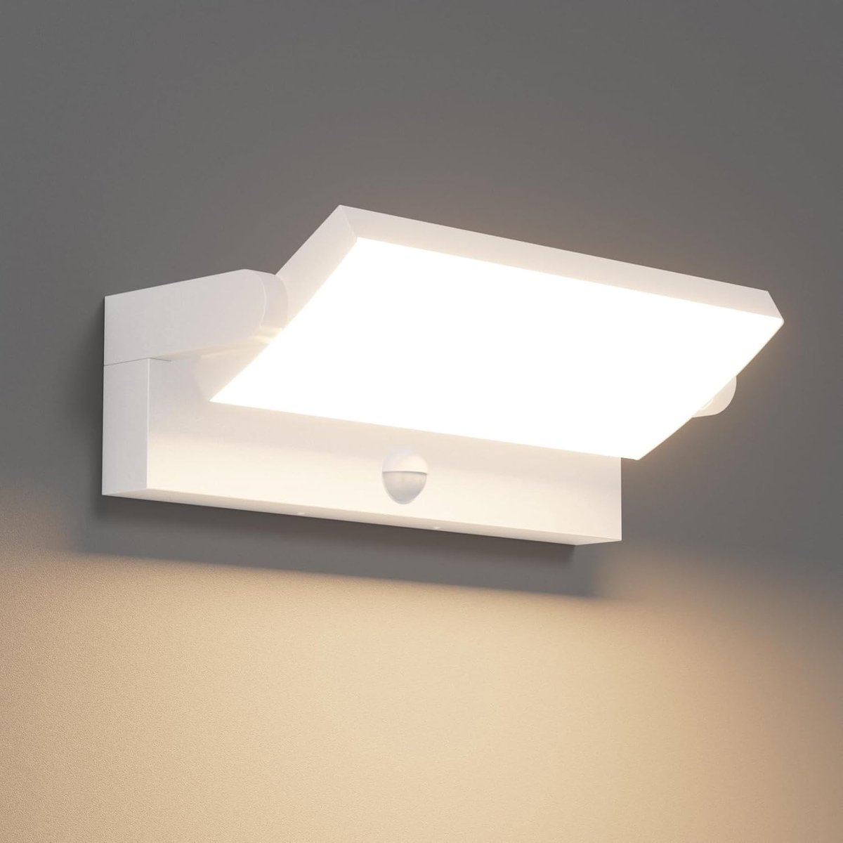Klighten 45W Outdoor Wall Light Outdoor Light with Motion Sensor IP65 Wall Light with Rotating LED Panel, Outdoor Lamp - ShopVlot