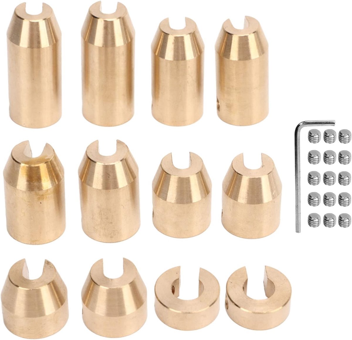 SnelShoppen - Brass Wiel Spaak Balans Gewichten Set - 12 Stuks - Duurzaam en Herbruikbaar - Nauwkeurige Ontwerp voor Motorfiets Spaakwielen - Voor Sup