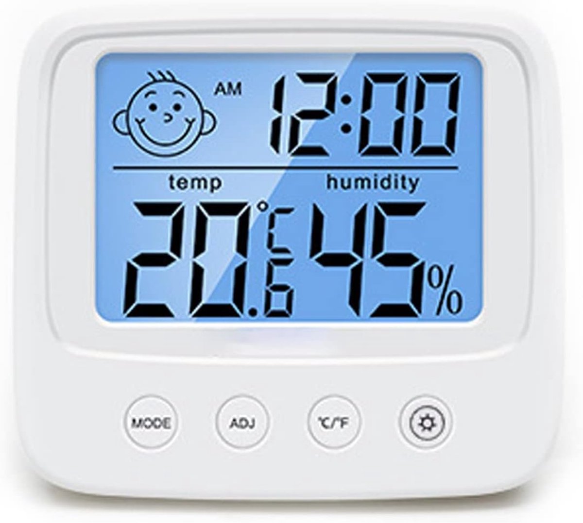 SnelShoppen - Digitale Hygrometer Binnen Thermometer met Achtergrondverlichting & ℃/℉ Functie voor Thuis Kantoor Slaapkamer Kas