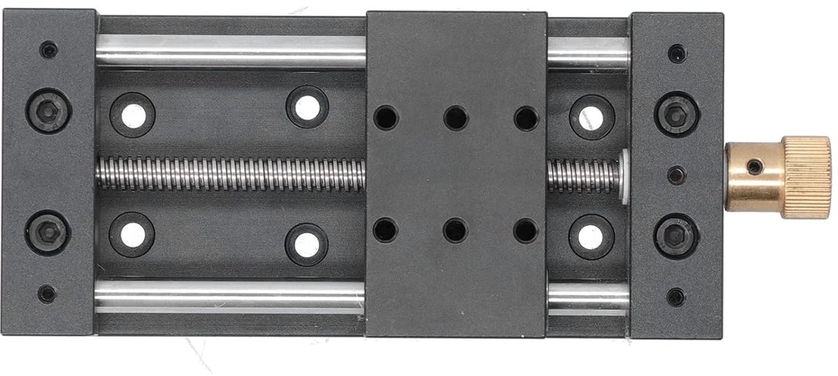 SnelShoppen - Linear Stage Actuator 75mm Handmatige Sliding Stage Aluminium Leger Hoge Precisie Lineaire Rail Gids Tafel met Basis