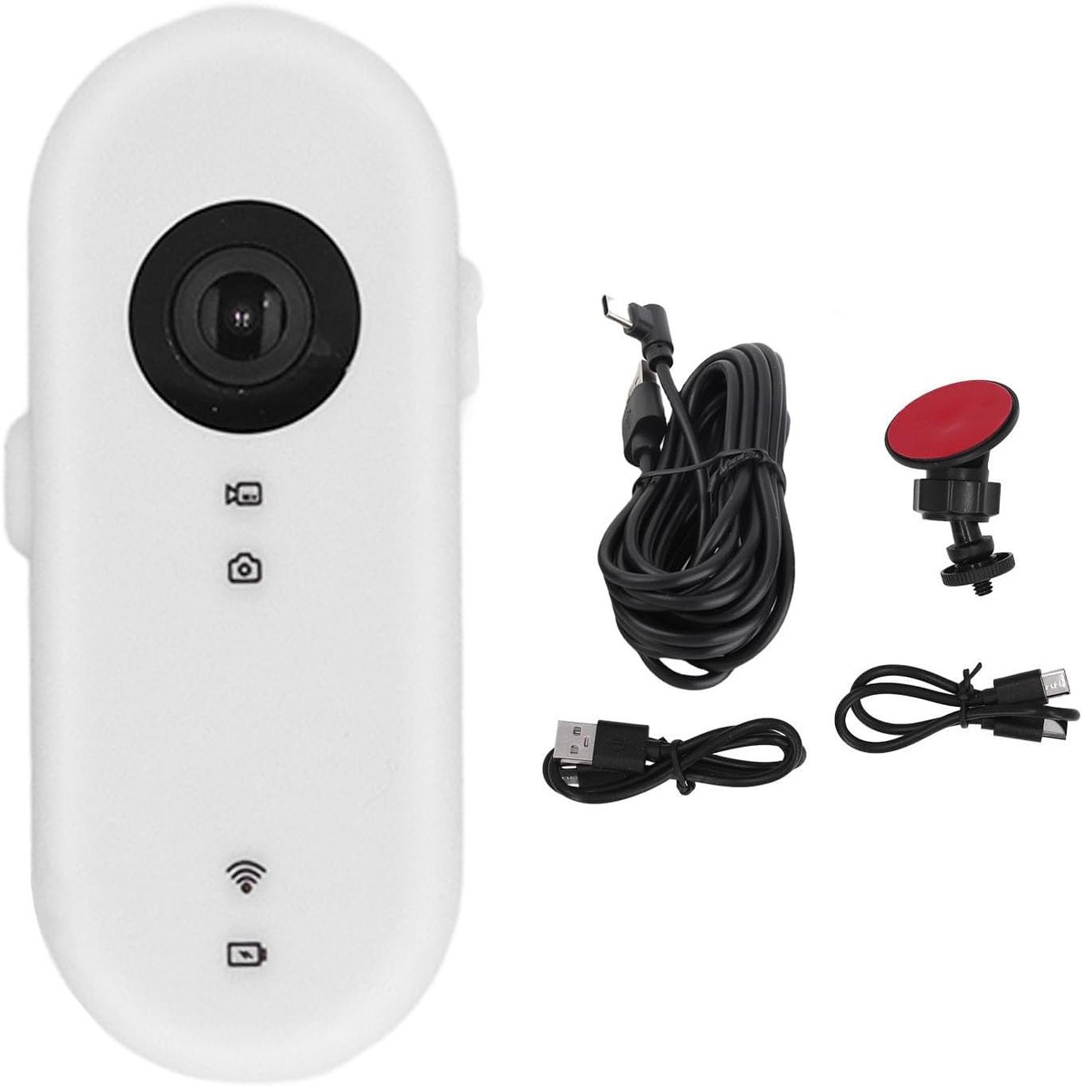 SnelShoppen - WiFi 1080P HD Actiecamera met Breedhoeklens, Loopopname, Draagbare Dashcam voor Fietsen, Motorrijden en Vlogs met Ingebouwde Anti-schok
